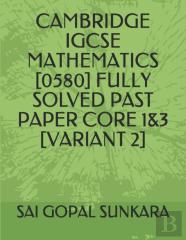 Cambridge Igcse Mathematics (0580) Fully Solved Past Paper Core 1&3 (Variant 2)