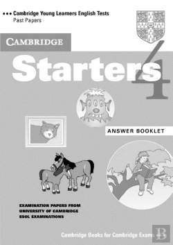 Bertrand.pt - Cambridge Starters 4 Answer Booklet