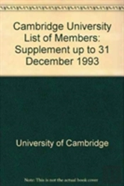 Cambridge University List Of Members