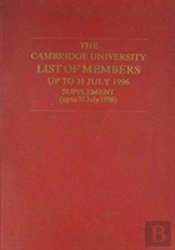 Cambridge University List Of Members Up To 31 July 1996