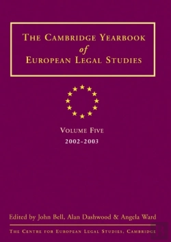 Bertrand.pt - Cambridge Yearbook Of European Legal Studies  Vol 5, 2002-2003