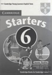 Cambridge Young Learners English Tests 6 Starters Answer Booklet