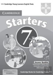 Cambridge Young Learners English Tests 7 Starters Answer Booklet