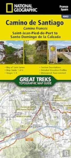 Bertrand.pt - Camino De Santiago -Camino Frances 1 Of 4 Map
