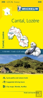 Cantal, Lozere, France Local Map 330