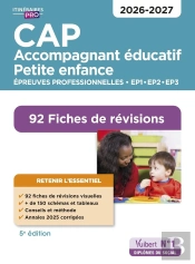 Cap Accompagnant Éducatif Petite Enfance - Épreuves Professionnelles - 2026-2027 : 92 Fiches De Révisions - Ep1, Ep2 Et Ep3