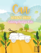 Car Scissor Skills Coloring Book For Kids