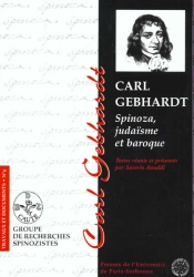 Carl Gebhardt Spinoza Judaisme Et Baroque