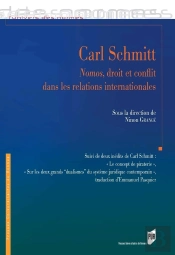 Carl Schmitt ; Nomos, Droit Et Conflit Dans Les Relations Internationales