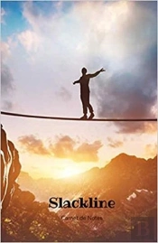 Carnet De Notes Slackline - 100 Pages Format A5 I Couverture 'Soleil, Nuage & Silhouette' Brillant S