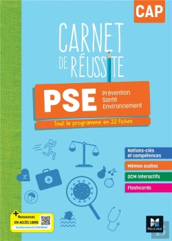 Bertrand.pt - Carnet De Réussite : Prévention Santé Environnement (Pse) ; Cap ; Tout Le Programme En 22 Fiches ; Livre Élève