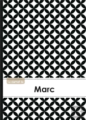 Carnet Marc Lignes,96p,A5 Rondsnoiretblanc