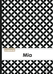 Carnet Mia Lignes,96p,A5 Rondsnoiretblanc