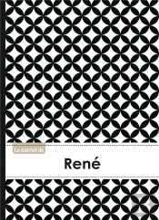 Carnet Rene Lignes,96p,A5 Rondsnoiretblanc