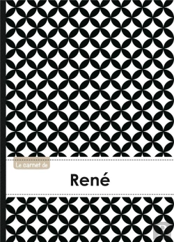 Bertrand.pt - Carnet Rene Lignes,96p,A5 Rondsnoiretblanc