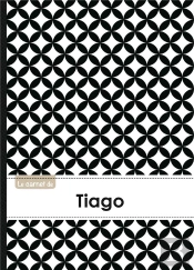 Carnet Tiago Lignes,96p,A5 Rondsnoiretblanc