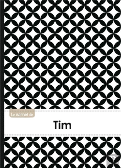 Bertrand.pt - Carnet Tim Lignes,96p,A5 Rondsnoiretblanc
