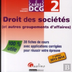 Bertrand.pt - Carre Dcg 2- Droit Des Societes Et Autres Groupements D'Affaires 2013-2014, 2eme Edition