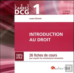 Bertrand.pt - Carres Dcg 1 - Introduction Au Droit 2016-2017, 3eme Ed.