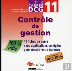 Bertrand.pt - Carres Dcg 11 - Controle De Gestion 2015-2016, 4eme Ed.