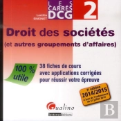 Carres Dcg 2 - Droit Des Societes 2014-2015, 3eme Edition