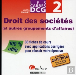 Bertrand.pt - Carres Dcg 2 - Droit Des Societes 2015-2016, 4eme Ed.