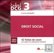 Carres Dcg 3 - Droit Social 2016-2017, 7eme Ed.