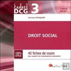 Bertrand.pt - Carres Dcg 3 - Droit Social 2016-2017, 7eme Ed.