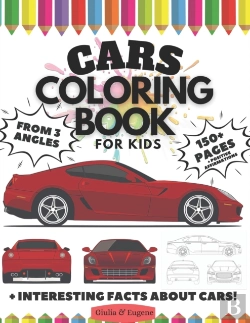 Bertrand.pt - Cars Coloring Book For Kids From 3 Angles, 150 Pages