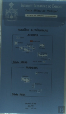 Bertrand.pt - Carta Militar de Portugal - Açores (esc.1:25,000) nº 21 - STA. CRUZ (GRACIOSA)