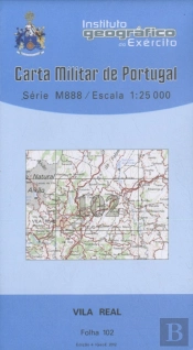Carta Militar de Portugal (esc.1:25,000) nº 102 - VILA REAL