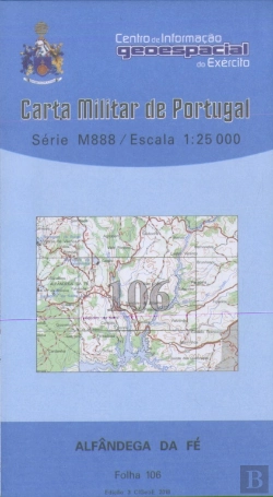 Bertrand.pt - Carta Militar de Portugal (esc.1:25,000) nº 106 - ALFANDEGA DA FÉ