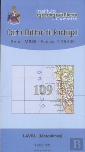 Carta Militar de Portugal (esc.1:25,000) nº 109 - LAVRA