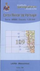Carta Militar de Portugal (esc.1:25,000) nº 109 - LAVRA