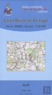 Carta Militar de Portugal (esc.1:25,000) nº 116 - ALIJÓ
