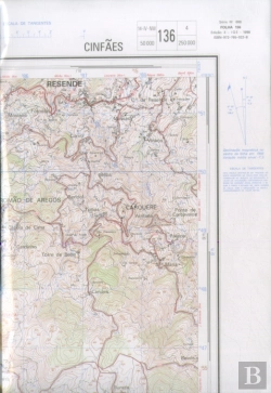 Bertrand.pt - Carta Militar de Portugal (esc.1:25,000) nº 136 - CINFÃES