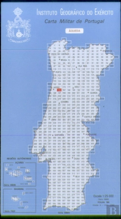 Bertrand.pt - Carta Militar de Portugal (esc.1:25,000) nº 186 - ÁGUEDA