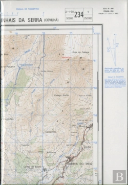 Bertrand.pt - Carta Militar de Portugal (esc.1:25,000) nº 234 - UNHAIS DA SERRA