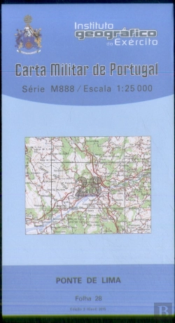 Bertrand.pt - Carta Militar de Portugal (esc.1:25,000) nº 28 - PONTE DE LIMA
