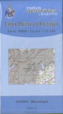 Carta Militar de Portugal (esc.1:25,000) nº 31 - OUTEIRO