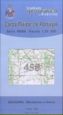Carta Militar de Portugal (esc.1:25,000) nº 458 - ESCOURAL