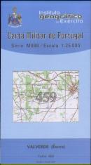 Carta Militar de Portugal (esc.1:25,000) nº 459 - VALVERDE