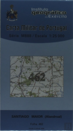 Bertrand.pt - Carta Militar de Portugal (esc.1:25,000) nº 462 - SANTIAGO MAIOR