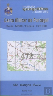 Carta Militar de Portugal (esc.1:25,000) nº 472 - SÃO MANÇOS