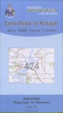 Carta Militar de Portugal (esc.1:25,000) nº 474 - MONSARAZ