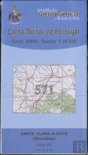 Carta Militar de Portugal (esc.1:25,000) nº 571 - SANTA CLARA-A-NOVA