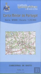 Carta Militar de Portugal (esc.1:25,000) nº 72 - CABECEIRAS DE BASTO