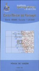 Carta Militar de Portugal (esc.1:25,000) nº 82 - PÓVOA DE VARZIM