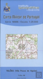 Carta Militar de Portugal (esc.1:25,000) nº 88 - TELÕES