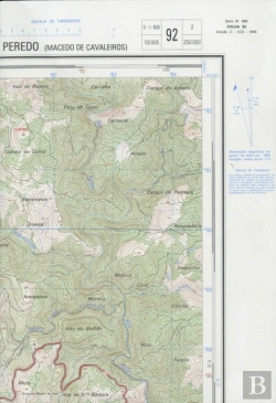 Bertrand.pt - Carta Militar de Portugal (esc.1:25,000) nº 92 - PEREDO